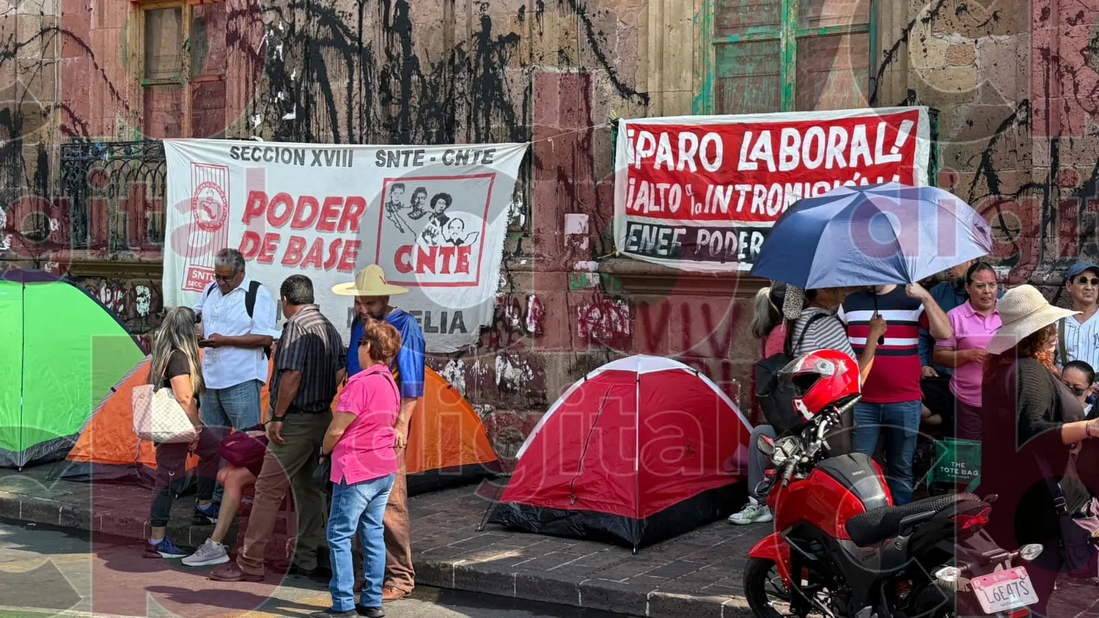 30 millones de pesos en pérdidas por el plantón instalado por parte de la CNTE en el primer cuadro de la ciudad