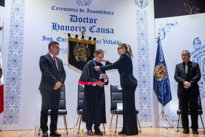 A Enrique Ramírez Villalón, Grado de Doctor Honoris Causa por la UMSNH