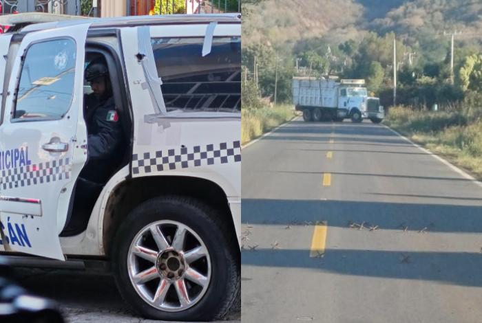 Ahora criminales atacan patrulla de municipales en Tingüindín; reportan ponchallantas en caminos