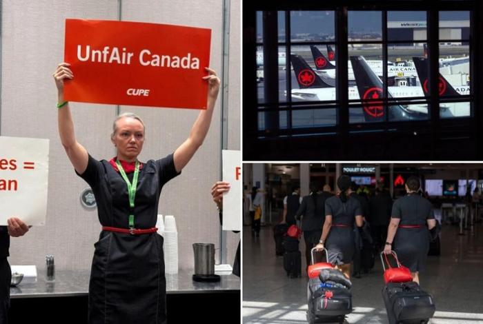 Air Canada suspende todos sus vuelos por la huelga de auxiliares de cabina; realiza 700 vuelos diarios