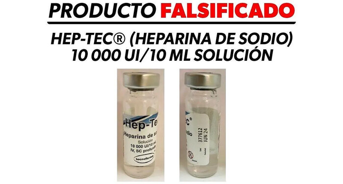 Alerta Cofepris sobre falsificación del producto Hep-Tec: SSM