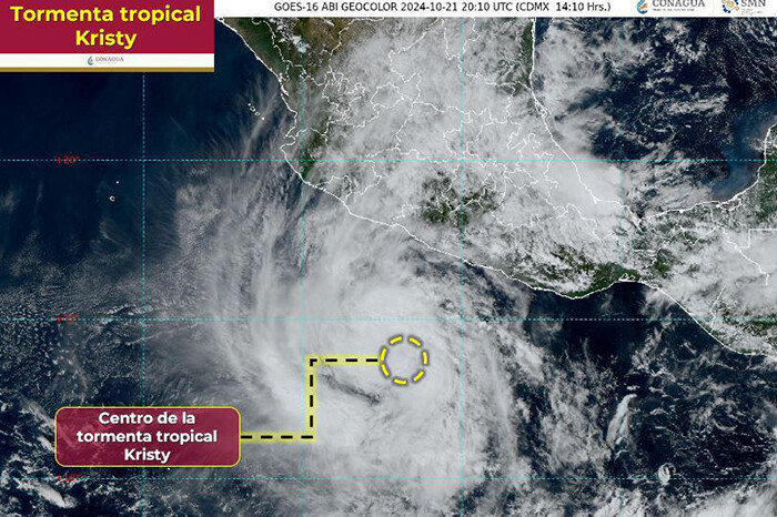 Alertan a habitantes de costas de Michoacán y Guerrero sobre tormenta tropical Kristy