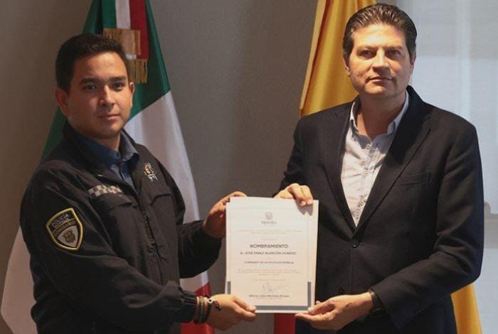 Alfonso Martínez toma protesta a Pablo Alarcón como comisario de la Policía de Morelia