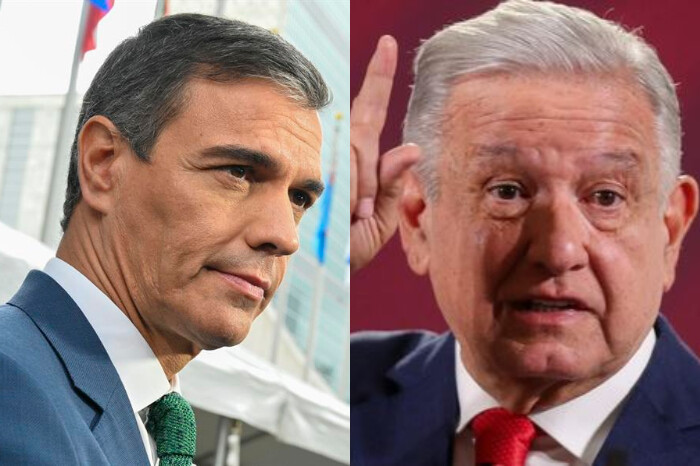 AMLO acusa a Pedro Sánchez de "faltarle al respeto" a Claudia Sheinbaum