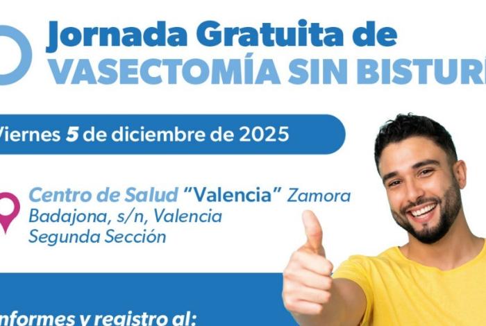 Anuncia SSM jornada de vasectomía sin bisturí gratuita en Zamora