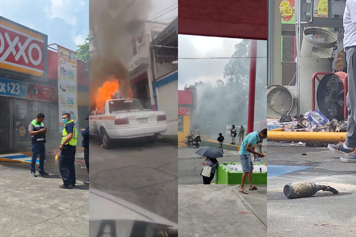 Arde Uruapan: queman tres tiendas OXXO y vehículos en distintas colonias