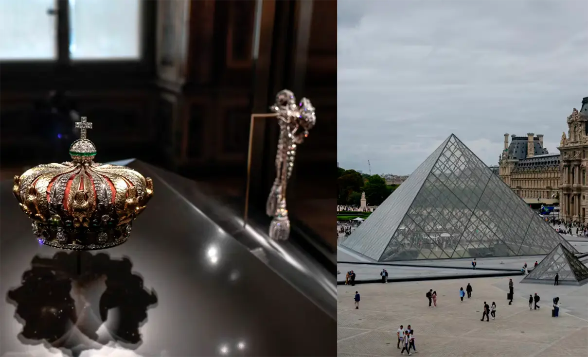 Asalto relámpago en el Louvre: roban piezas de la corona francesa