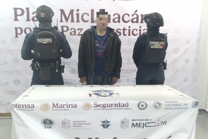 Asegurado un hombre en posesión de 40 dosis de droga en Salvador Escalante: SSP