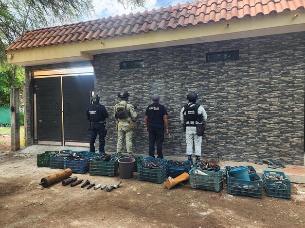 Aseguran fábrica de explosivos caseros en Apatzingán