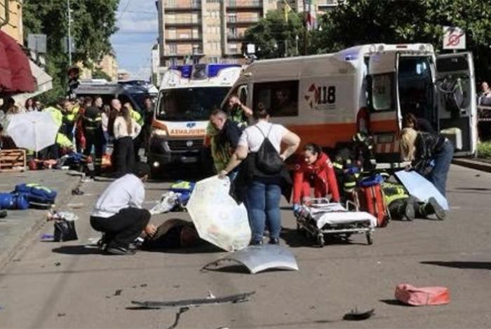Atropello masivo en Módena, Italia, deja siete heridos (VIDEO)