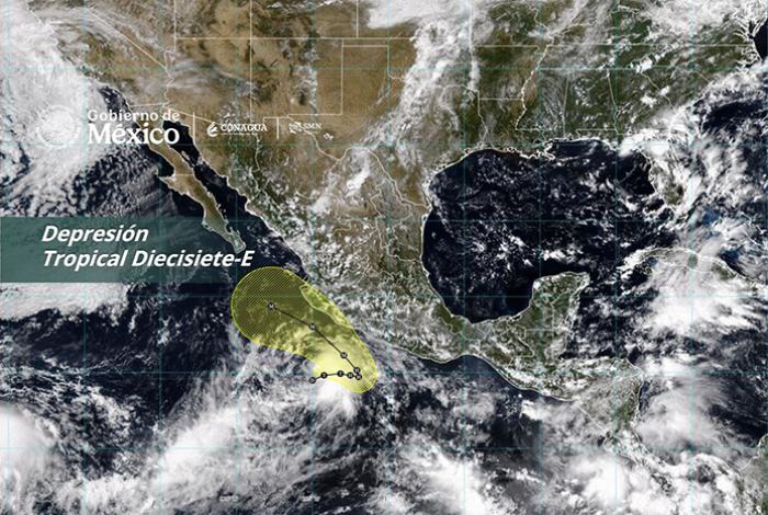 Autoridades preparan la Misión ECO ante la depresión tropical 17-E, que se forma frente a Michoacán