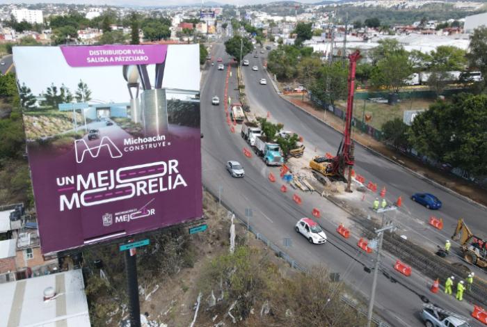 Avanza distribuidor de salida a Pátzcuaro sin cierres vehiculares: SCOP