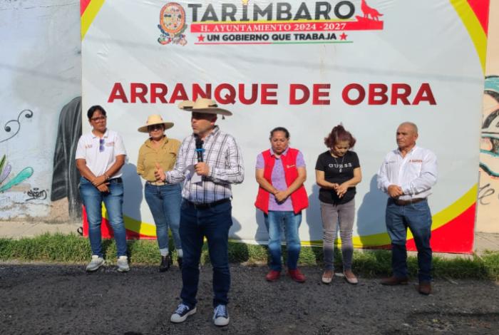 Avanza Eric Gaona con el primer paquete de rehabilitación de calles en Tarímbaro