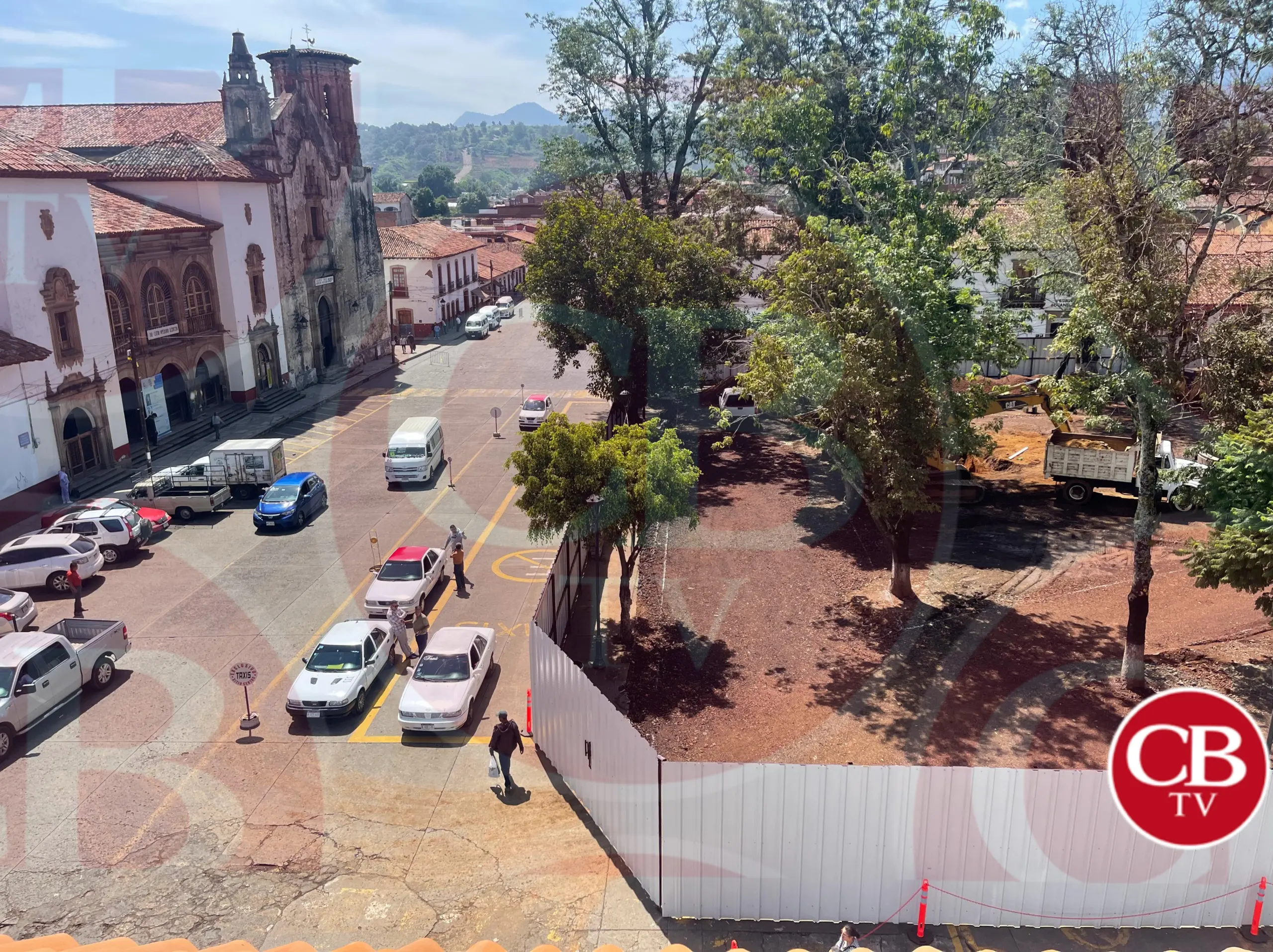 Avanza la restauración de la plaza Gertrudis Bocanegra en Pátzcuaro