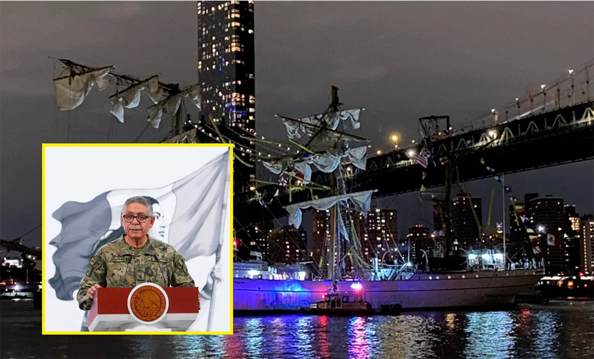 Buque Cuauhtémoc chocó bajo control de piloto de Nueva York, informa SEMAR