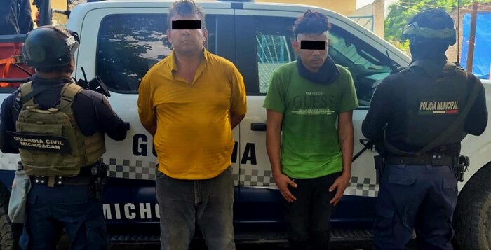 Caen dos de célula delictiva en Apatzingán