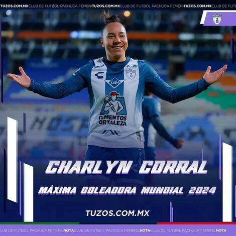 Charlyn Corral, la mejor goleadora del mundo por segundo año consecutivo