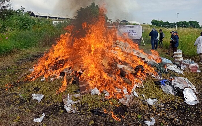 Charo: Incineran más de 1.3 toneladas de drogas y 258 objetos del delito