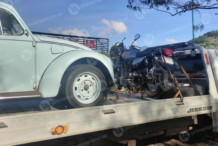 Choque cerca del Estadio Morelos deja un motociclista lesionado