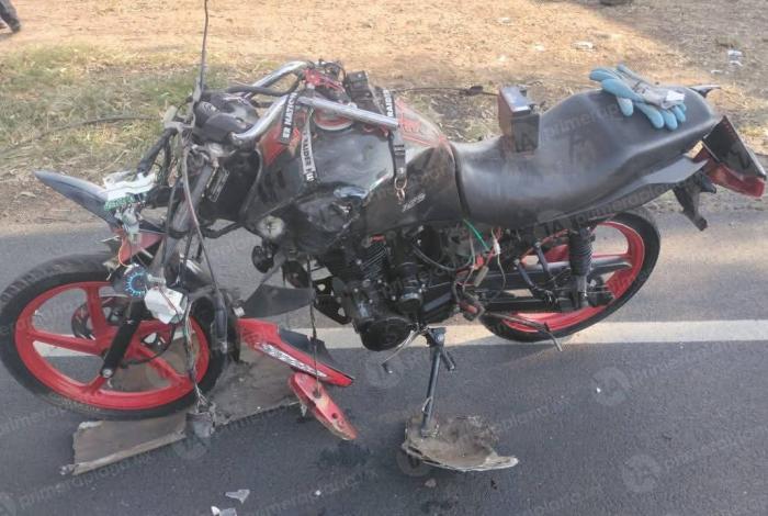 Choque en la Morelia–Zitácuaro, deja un motociclista lesi0nado