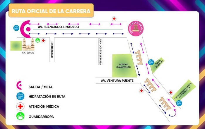 Cierre de vialidades por carrera Run Neón Morelia