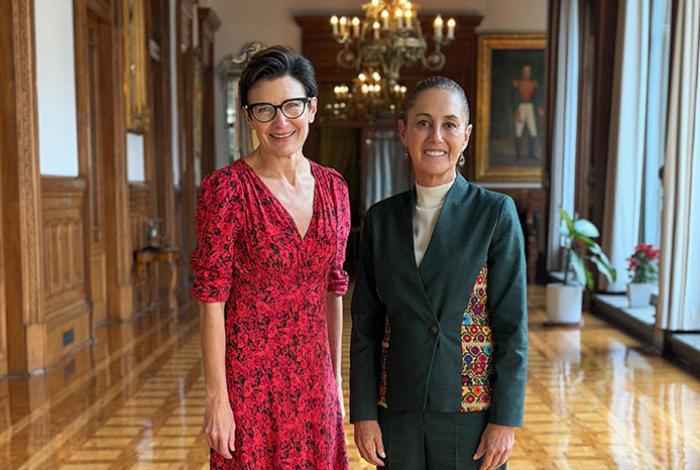 Claudia Sheinbaum se reúne con la directora ejecutiva de Citi, Jane Fraser
