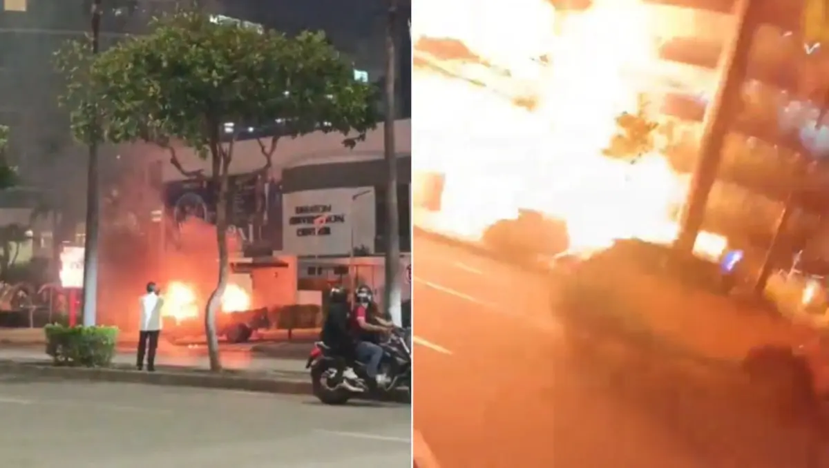 Coche bomba explota cerca de plaza comercial en Ecuador; hay un muerto y decenas de heridos | VIDEO