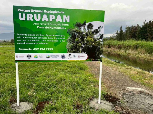 Colocan señalética en el Parque Urbano Ecológico de Uruapan