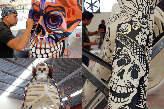 Comienza la elaboración de calaveras gigantes para celebrar Día de Muertos