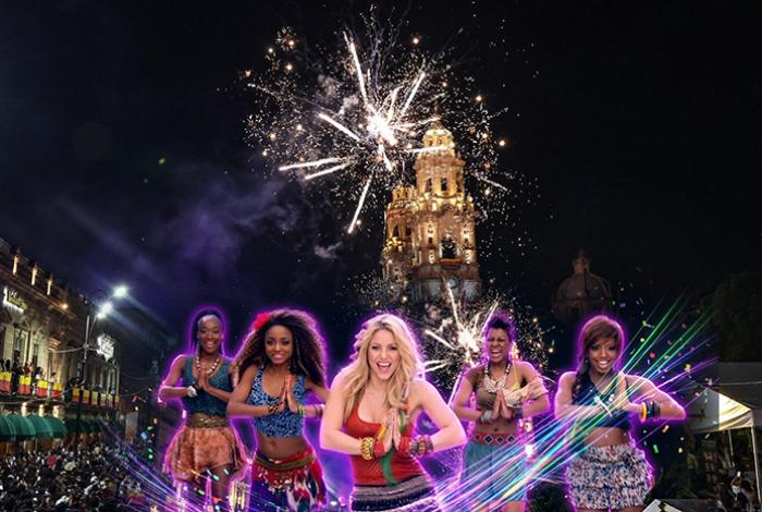 Con el “Waka Waka”, arranca en Morelia la edición especial del encendido de Catedral por el Mundial