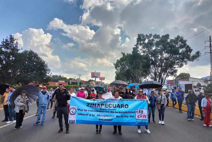 Con marcha este viernes, concluye la CNTE Michoacán el paro de 48 horas
