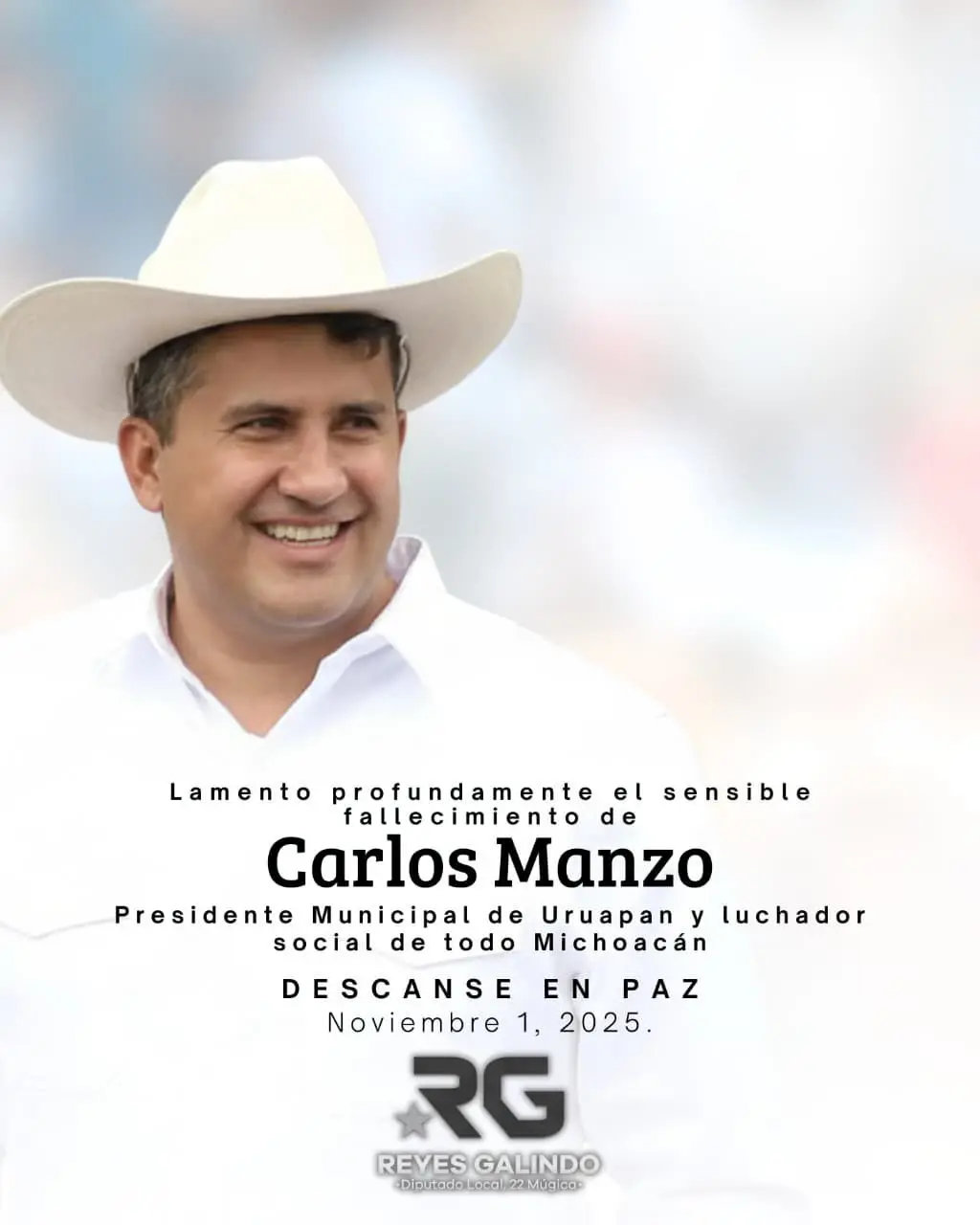 Condena Reyes Galindo atentado contra Carlos Manzo