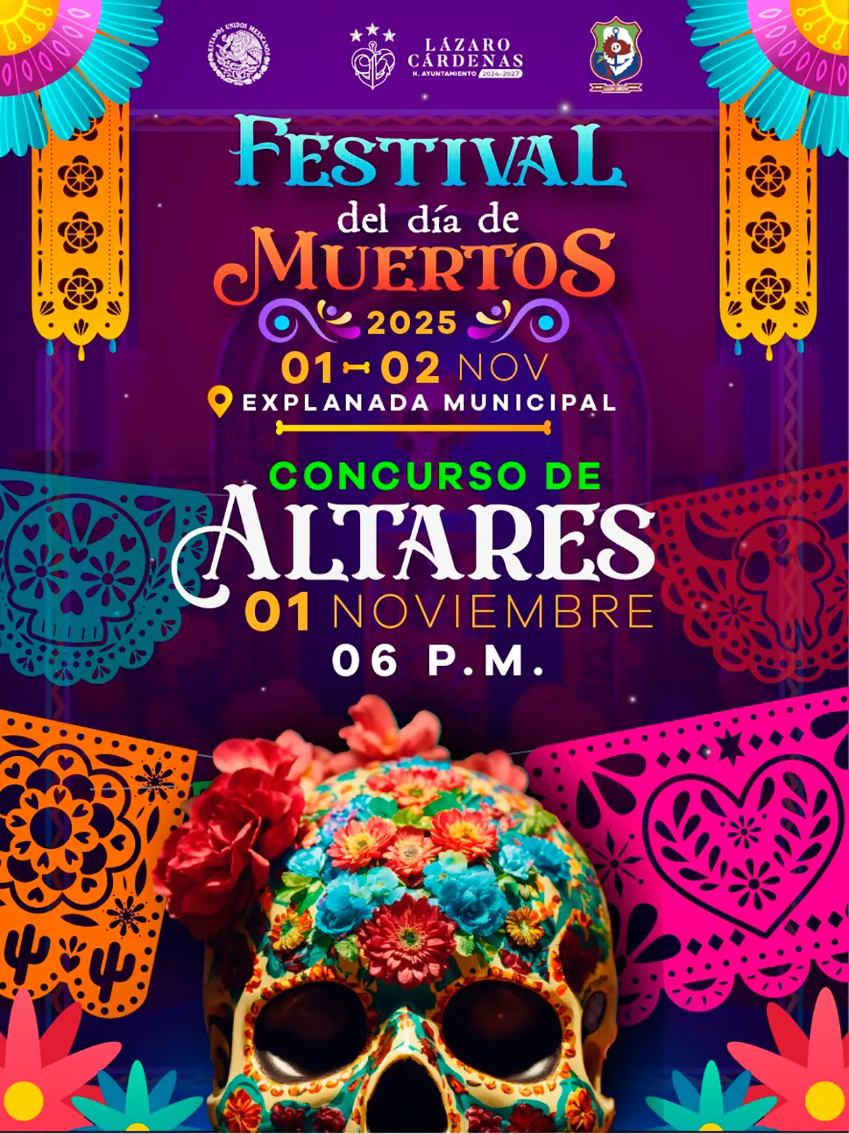 Convoca Gobierno Municipal al Concurso de Altares del Festival del Día de Muertos 2025