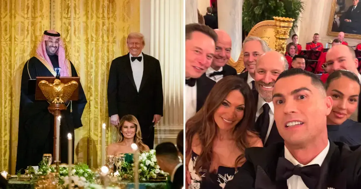 Cristiano Ronaldo deslumbrante en cena de gala en la Casa Blanca