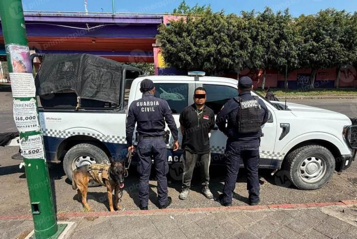 Cronos logra detener a un hombre con dr0gas en Morelia