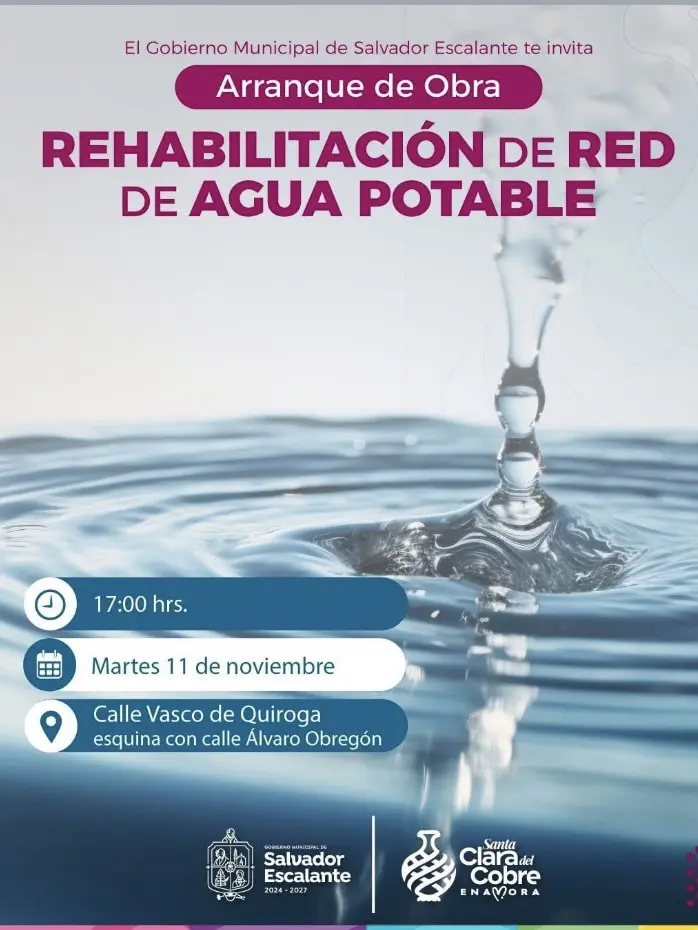 Dayana Pérez Mendoza impulsa nueva obra hidráulica para fortalecer el servicio de agua en Salvador Escalante