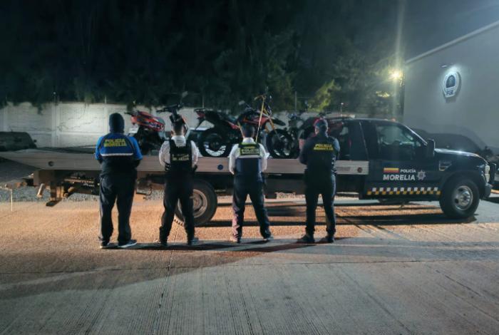 Desarticulan punto de resguardo de motocicletas robadas, en Morelia