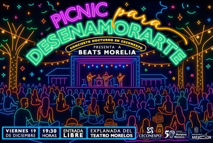 Desenamórate y canta en el picnic del Ceconexpo con la banda Beats Morelia