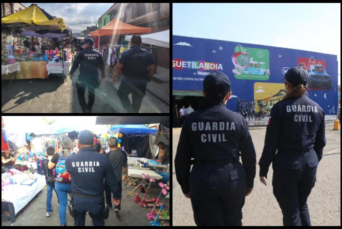 Despliega Guardia Civil operativo en zonas comerciales y mercados para cuidar a los Reyes Magos