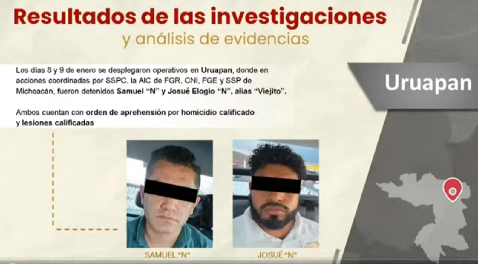 Detenidos 32 generadores de violencia dentro del Plan Michoacán