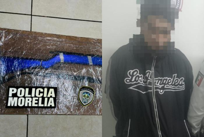 Detiene Policía Morelia a sujeto por portación de escopeta