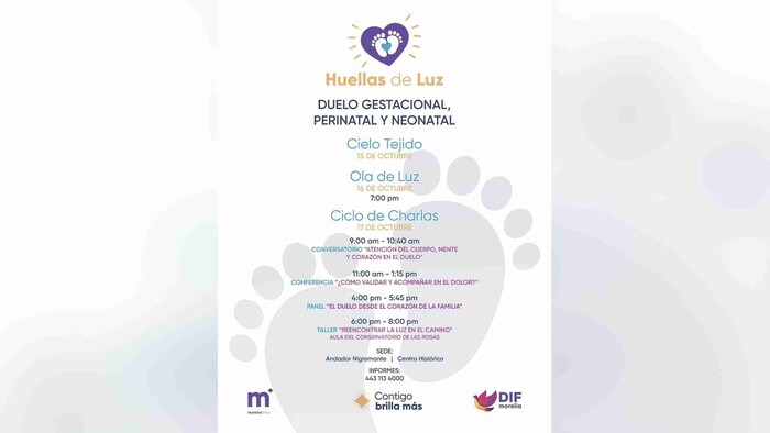 DIF Morelia invita a actividades en apoyo a familias que han perdido a un bebé durante el embarazo o al nacer