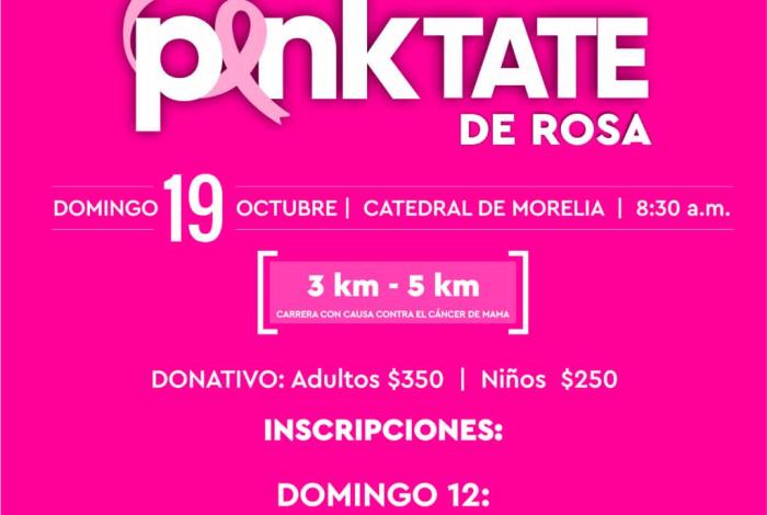 DIF Morelia invita a la 2ª Carrera “Pinktate de Rosa”