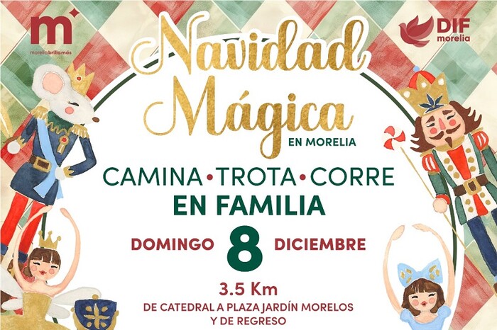 DIF Morelia invita a la Carrera Navideña Familiar ‘Camina, trota o corre’