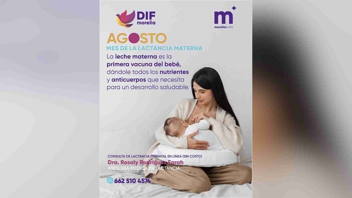 DIF Morelia promueve la lactancia materna con consultas prenatales gratuitas en línea