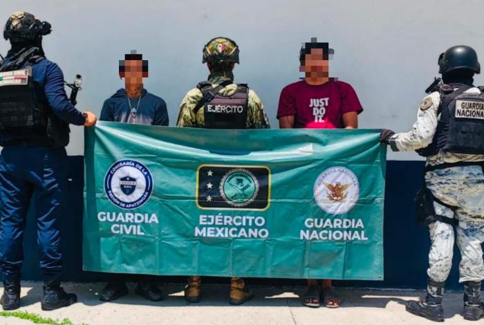 Dos detenidos en posesión de lonas con mensajes que hacen apología del delito: SSP