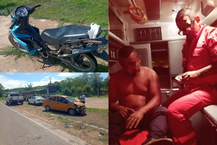 Dos motociclistas resultaron lesionados en distintos accidentes sobre la carretera Huetamo-San Lucas