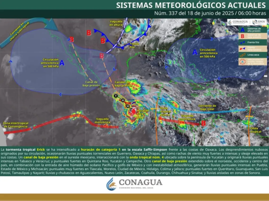 Durante este miércoles, se pronostican lluvias fuertes en municipios de Michoacán