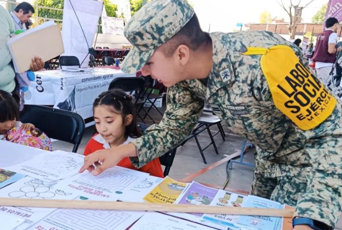 Ejército Mexicano y Guardia Nacional realizan actividades de Labor Social en Uruapan.