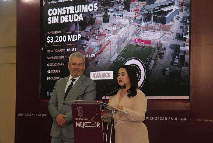 El 18 de abril se inaugurará el teleférico de Uruapan: Bedolla